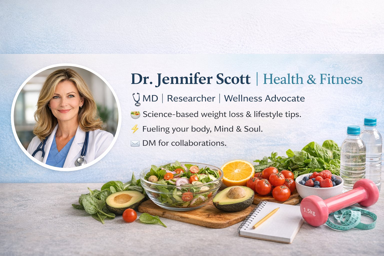 Dr. Jennifer Scott Health and Fitness Banner